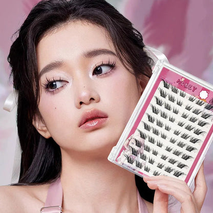 🦊👁️Self-Adhesive Fox-Eye Winged False Eyelashes✨ Charming Eye Look  Instantly Achievable