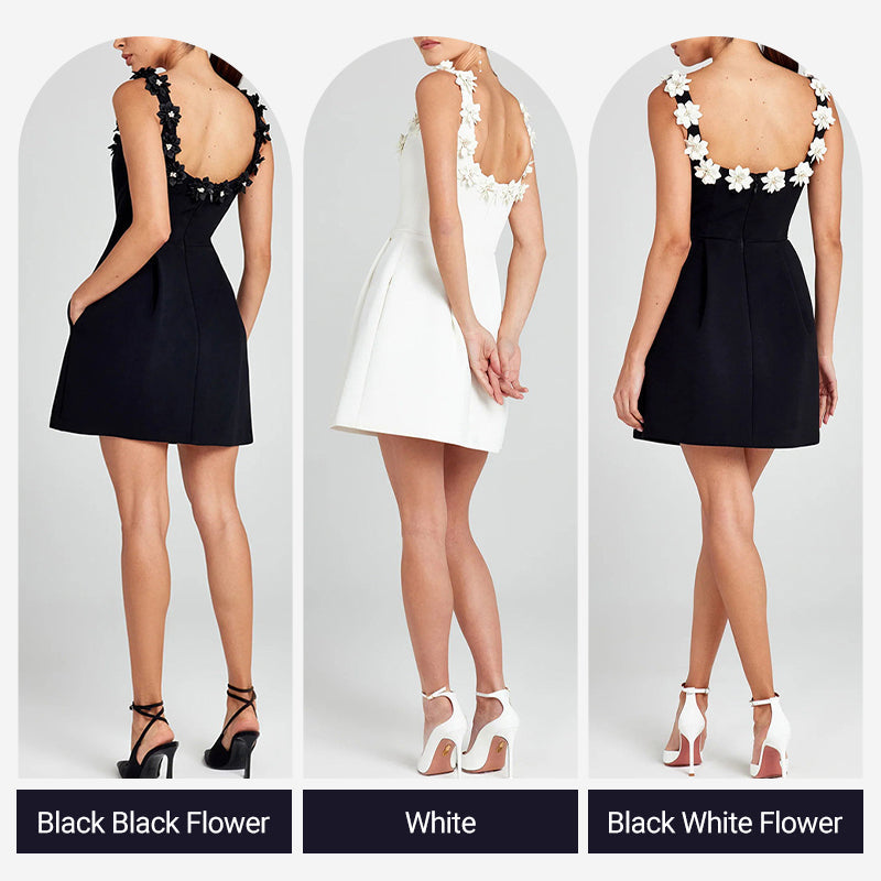 🎀Spring New Arrivals👗Women's Elegant Floral Square Neck Pocket Dress