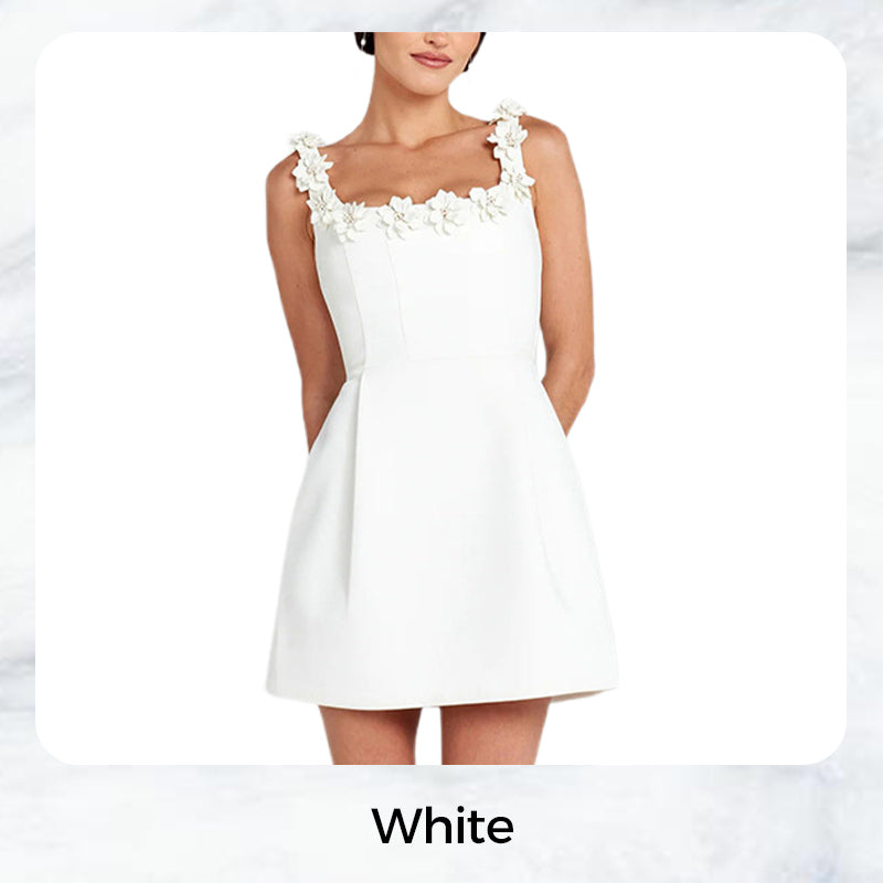 🎀Spring New Arrivals👗Women's Elegant Floral Square Neck Pocket Dress