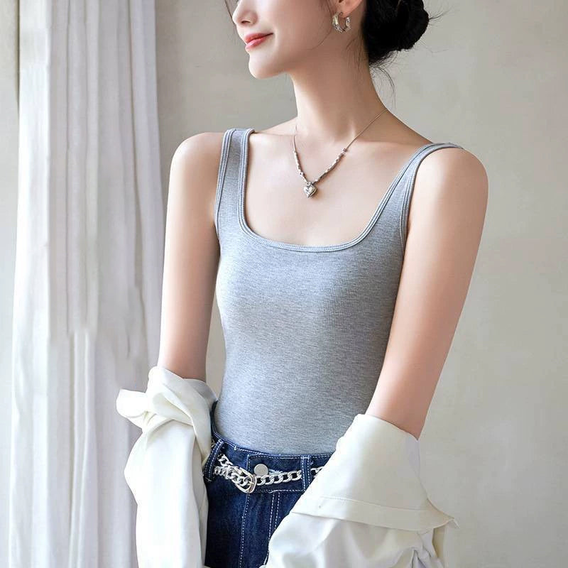 👙✨Women's Comfortable Backless Tank Top with Built-in Bra💕 Effortless Comfort, Built-in Support, Summer Must-Have!