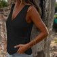 👚💖Button Cross V-Neck Tank Top🌟 Stylish Design, Elegant Fit, Essential for Summer!