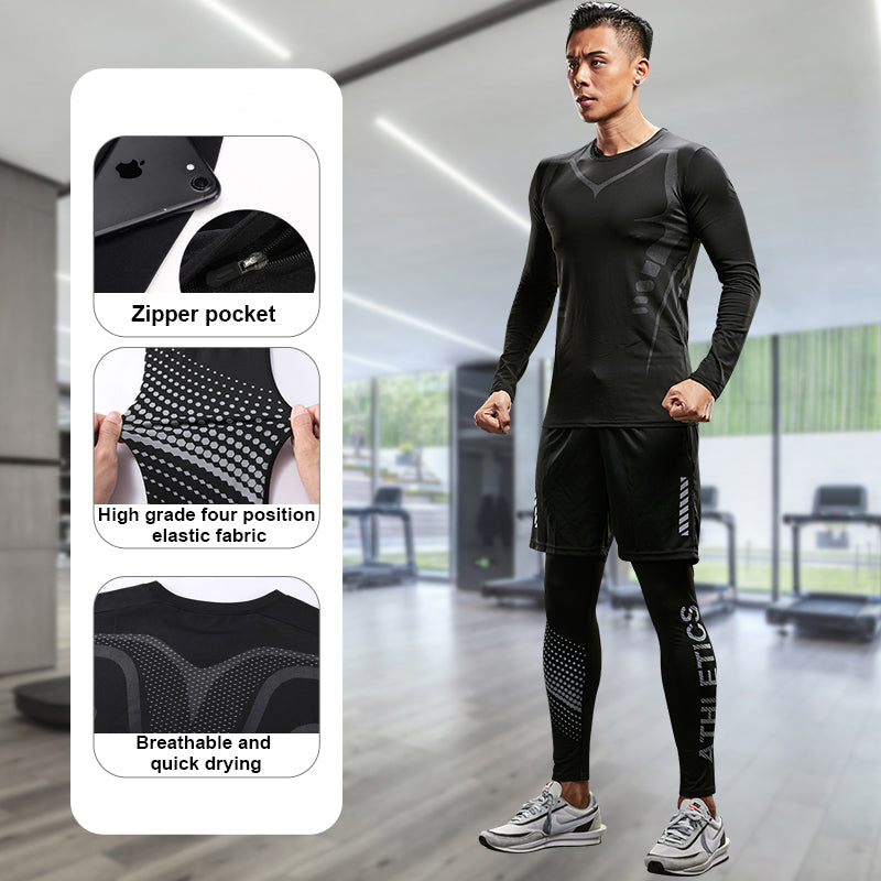 🎉🛍️Hot Sale 50% OFF✨Men's Professional Quick-Drying Tight Fitness Sport Set🏃‍♀️