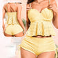 👙🌊Women's Steel Brace Solid Color Halter Split Bikini💥 50% OFF for a Limited Time! Elegant steel bra design, showcases charming curves, essential for summer beaches!