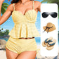 👙🌊Women's Steel Brace Solid Color Halter Split Bikini💥 50% OFF for a Limited Time! Elegant steel bra design, showcases charming curves, essential for summer beaches!