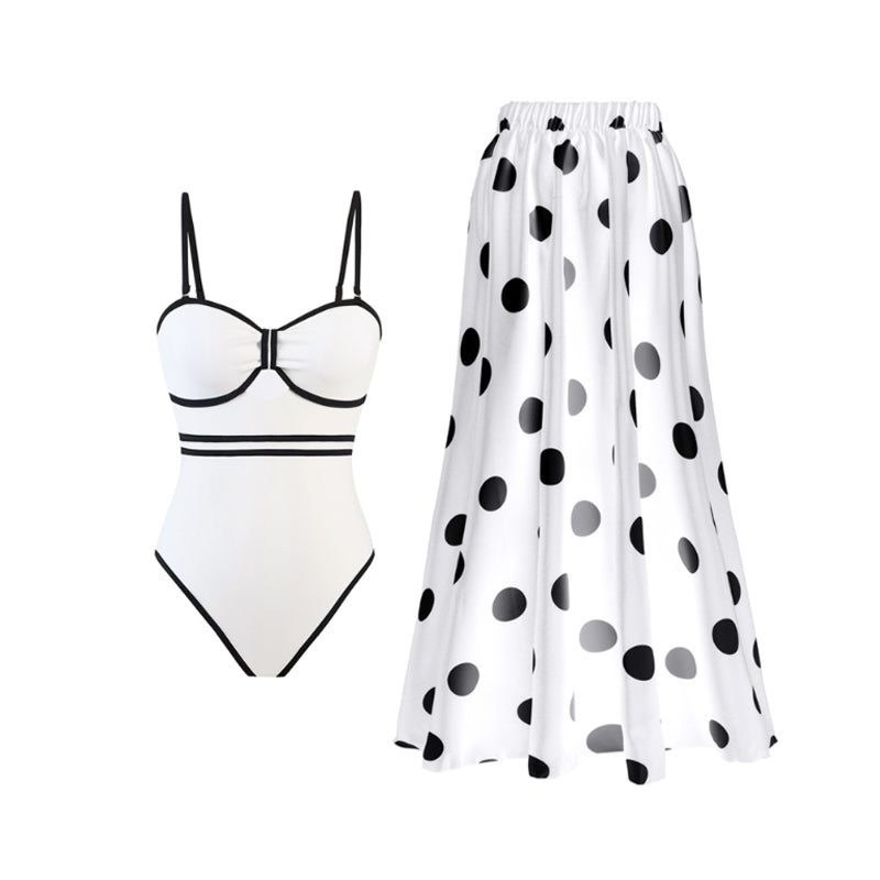 🔥👙Women's Sexy One Piece Swimsuits & Skirts Set💥 Show Your Charm, Beach Essential, Be the Center of Attention!