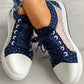👟2025 New Design🙋‍♀️✨Ladies Casual Flat Round Toe Lace Up Low Top Shoes