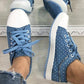 👟2025 New Design🙋‍♀️✨Ladies Casual Flat Round Toe Lace Up Low Top Shoes