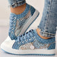 👟2025 New Design🙋‍♀️✨Ladies Casual Flat Round Toe Lace Up Low Top Shoes