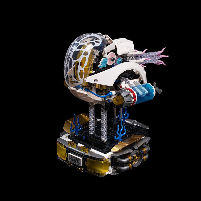 🦑🔧Mechanical Nautilus Assembled Building Block Ornament Toy🎁 50% OFF on the Second Item! Creative Building, Educational Toy, New Home Decor Choice!