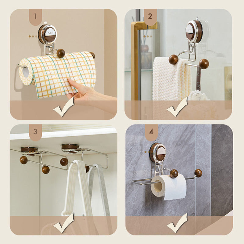 🧻 Premium Suction Cup Paper Towel Holder 💧 No Drilling Needed, Easy to Install, Essential for Kitchen & Bathroom!