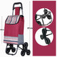 🛒2025 model with a 50% discount 🔝Large Capacity Portable Folding Stair Climbable Cart🔝 Effortless Lifting, Stair Climbing Made Easy, A Great Helper for Shopping and Moving!