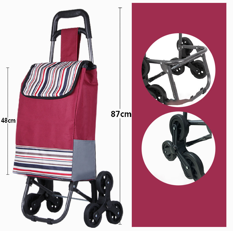 🛒2025 model with a 50% discount 🔝Large Capacity Portable Folding Stair Climbable Cart🔝 Effortless Lifting, Stair Climbing Made Easy, A Great Helper for Shopping and Moving!