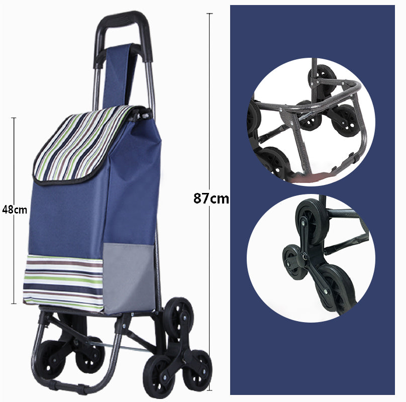 🛒2025 model with a 50% discount 🔝Large Capacity Portable Folding Stair Climbable Cart🔝 Effortless Lifting, Stair Climbing Made Easy, A Great Helper for Shopping and Moving!