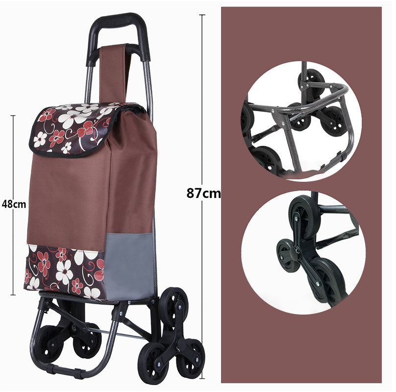 🛒2025 model with a 50% discount 🔝Large Capacity Portable Folding Stair Climbable Cart🔝 Effortless Lifting, Stair Climbing Made Easy, A Great Helper for Shopping and Moving!