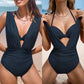 🏖️ Women's Tie Solid Color Swimsuit 2-PCS Set