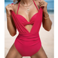 🏖️ Women's Tie Solid Color Swimsuit 2-PCS Set