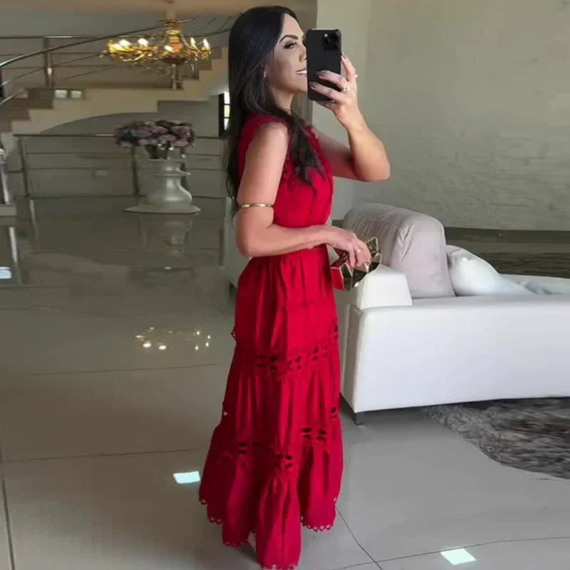 💕Limited Time 64% Off💕V-Neck Sleeveless Dress with Cut-Out