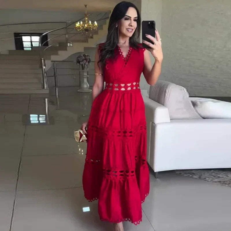 💕Limited Time 64% Off💕V-Neck Sleeveless Dress with Cut-Out