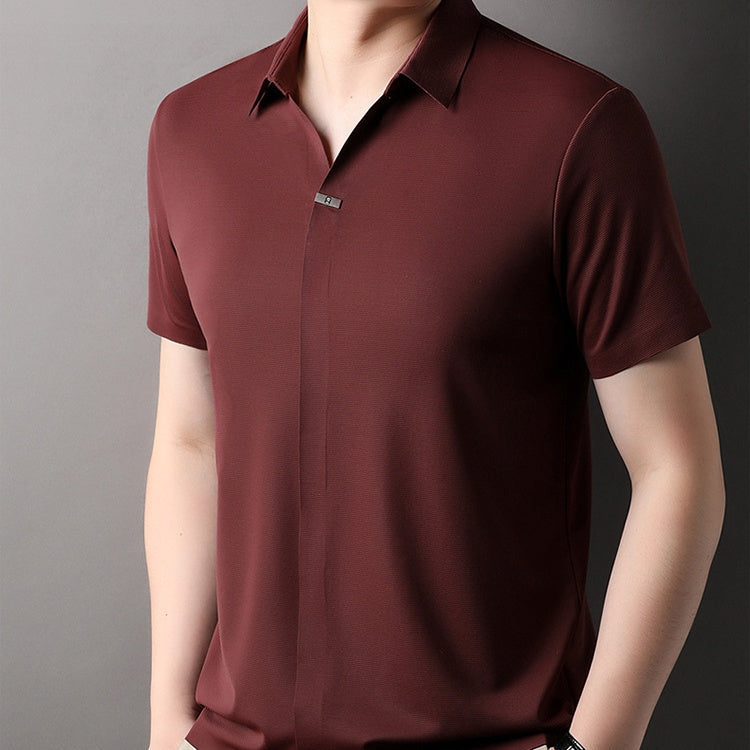 🔥Men's Breathable Short Sleeve Collar Shirt（50% OFF）