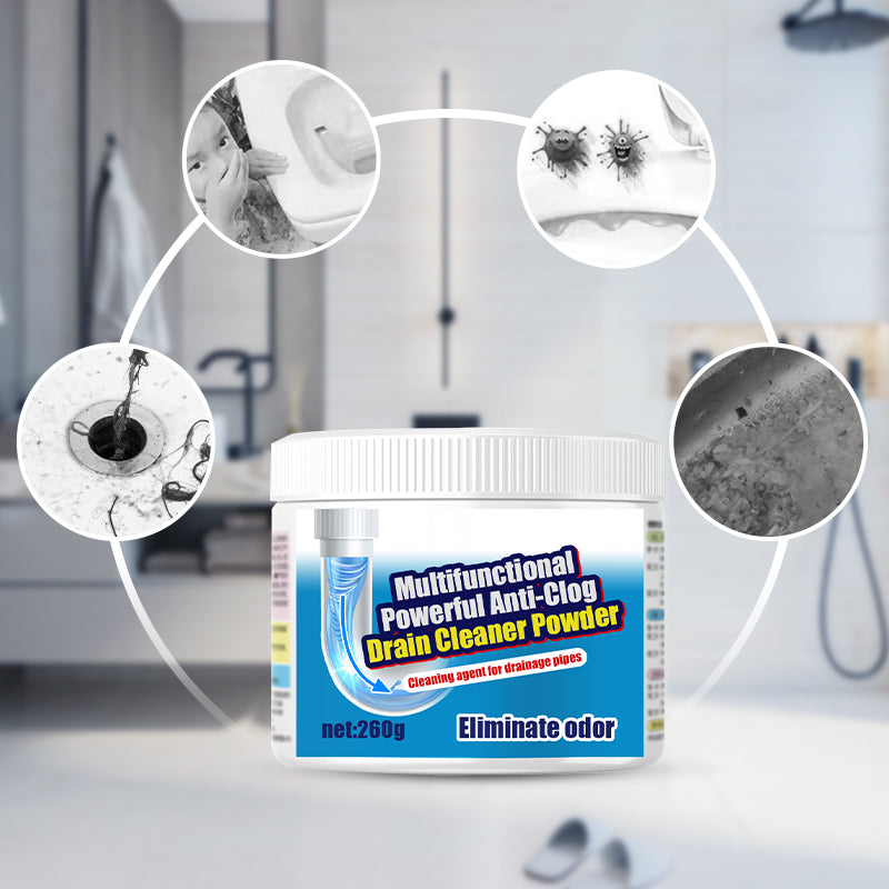 🔥🚽A must-have for every household🫧Multifunctional Powerful Anti-Clog Drain Cleaner Powder