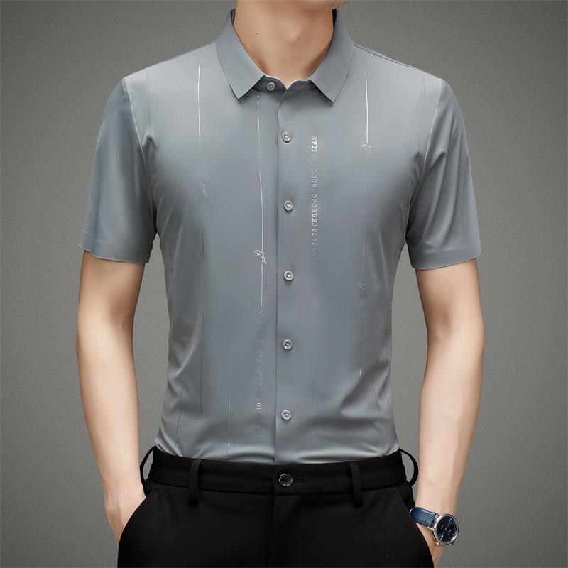 ✨Men's Stretch Anti-Wrinkle Ice Silk Shirt（50% OFF）