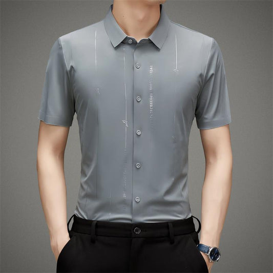 ✨Men's Stretch Anti-Wrinkle Ice Silk Shirt（50% OFF）