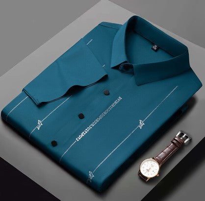 ✨Men's Stretch Anti-Wrinkle Ice Silk Shirt（50% OFF）