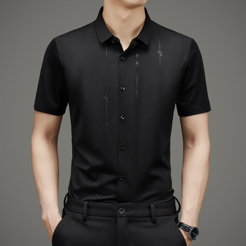 ✨Men's Stretch Anti-Wrinkle Ice Silk Shirt（50% OFF）