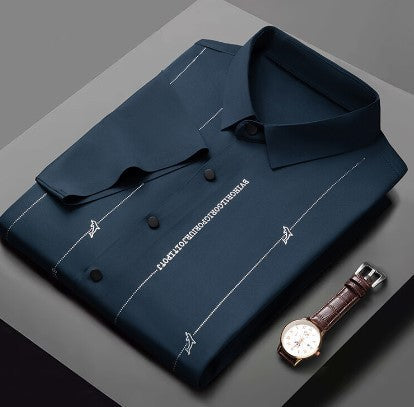 ✨Men's Stretch Anti-Wrinkle Ice Silk Shirt（50% OFF）