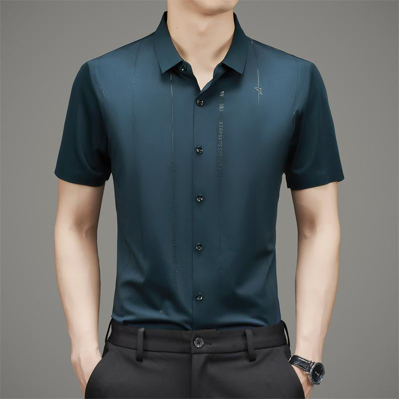 ✨Men's Stretch Anti-Wrinkle Ice Silk Shirt（50% OFF）