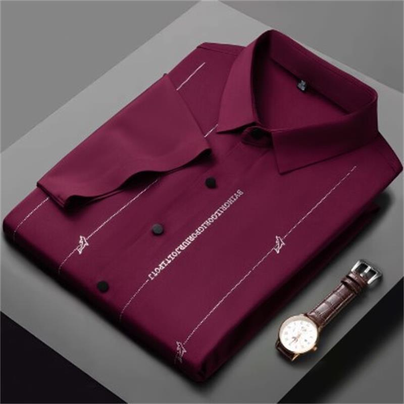 ✨Men's Stretch Anti-Wrinkle Ice Silk Shirt（50% OFF）