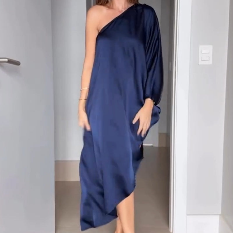 📣New Spring Styles 2025 👗 Asymmetric Sexy Loose Single-Shoulder Dress