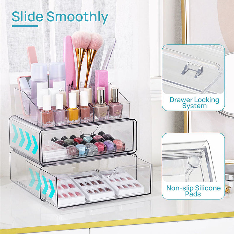 💄Large Capacity Drawer Transparent Organizer