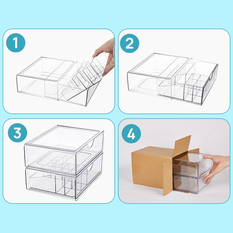 💄Large Capacity Drawer Transparent Organizer