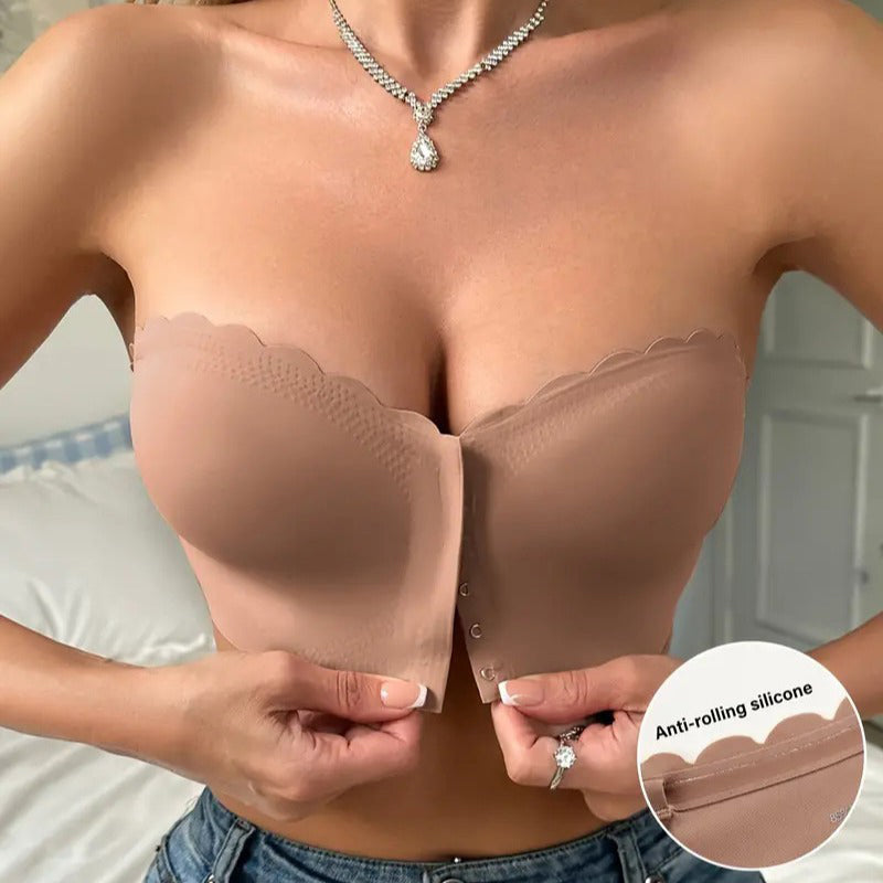 🔥 Last Day 54% OFF! 🔥BUY 2 GET 1🔥 Seamless Front Closure Strapless Bandeau Bra – Comfort & Support All Day! 💖