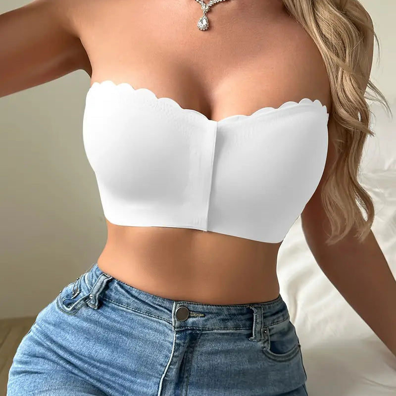 🔥 Last Day 54% OFF! 🔥BUY 2 GET 1🔥 Seamless Front Closure Strapless Bandeau Bra – Comfort & Support All Day! 💖