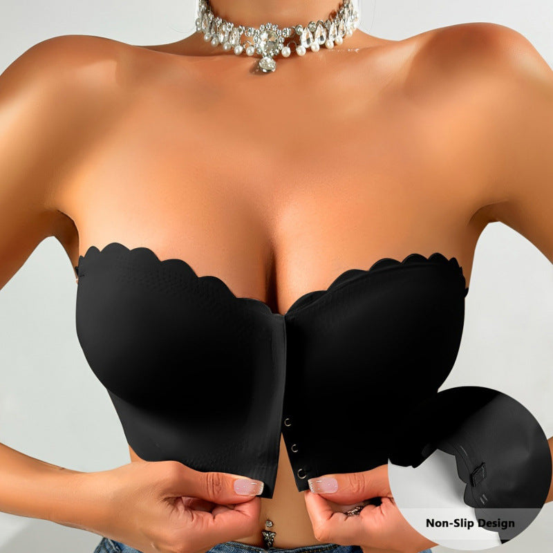 🔥 Last Day 54% OFF! 🔥BUY 2 GET 1🔥 Seamless Front Closure Strapless Bandeau Bra – Comfort & Support All Day! 💖