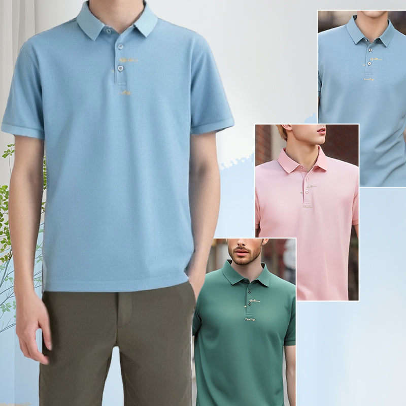🎊2025 Summer Hot Sale👕Men's Lapel Short-Sleeved Loose Printed Shirt