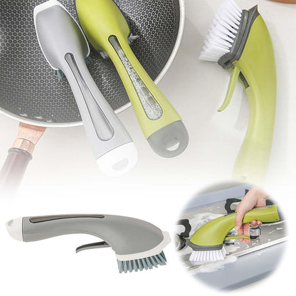🧼50% Off All Kitchen Supplies🫧Soap Dispensing Dish Brush for Pots & Pans