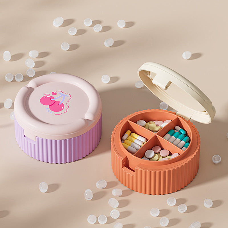💊🥤Limited Time BUY 3 GET 2 FREE🎉 Pill Organizer with Foldable Silicone Cup - Easy Medication Management, Travel Companion, Health Living Helper!