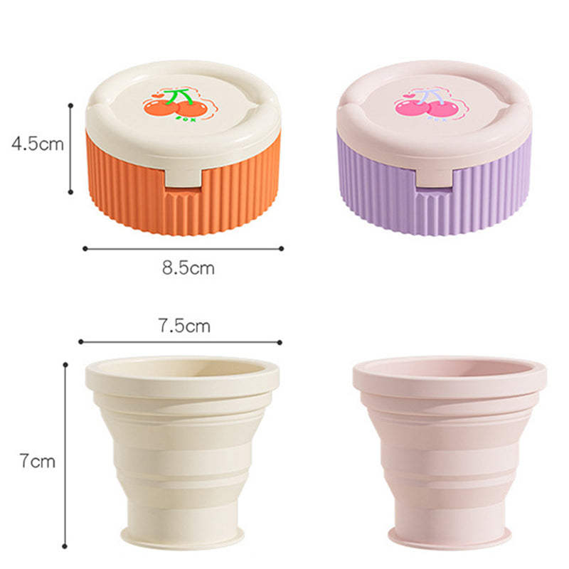 💊🥤Limited Time BUY 3 GET 2 FREE🎉 Pill Organizer with Foldable Silicone Cup - Easy Medication Management, Travel Companion, Health Living Helper!