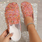 💕Limited Sale 50% OFF💕Women's Comfortable Casual Sequin Cork Slippers