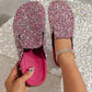 💕Limited Sale 50% OFF💕Women's Comfortable Casual Sequin Cork Slippers