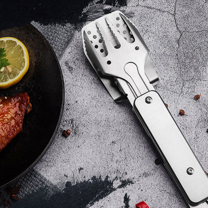 🔥Hot sale 🥓3-in-1 Camping BBQ Grill Utensils Home Fork Spatula Clip(BUY 2✈️ Free shipping）