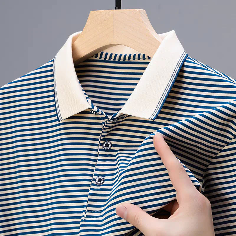 🏖️Meeting The Summer Sale 50% OFF⏳Men's Ice Silk Striped T-Shirt