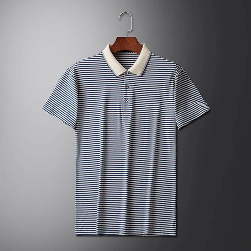 🏖️Meeting The Summer Sale 50% OFF⏳Men's Ice Silk Striped T-Shirt