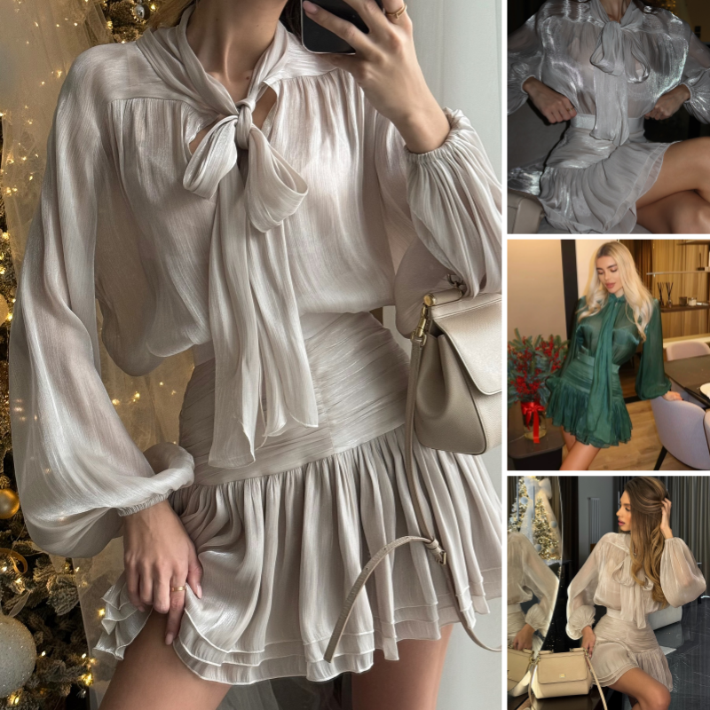 🎀Limited Time 36% OFF🎀 Fashion Bowknot Top High Waist Half-body Skirt Casual Set - Elegant bow design, high-waist cut, perfect for a stylish summer look!