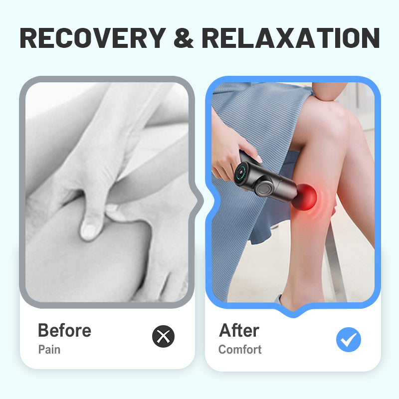 🎉🛍️Hot Promotion 50% OFF💆‍♀️Portable Deep Tissue Massager with 6 Speeds & 4 Heads