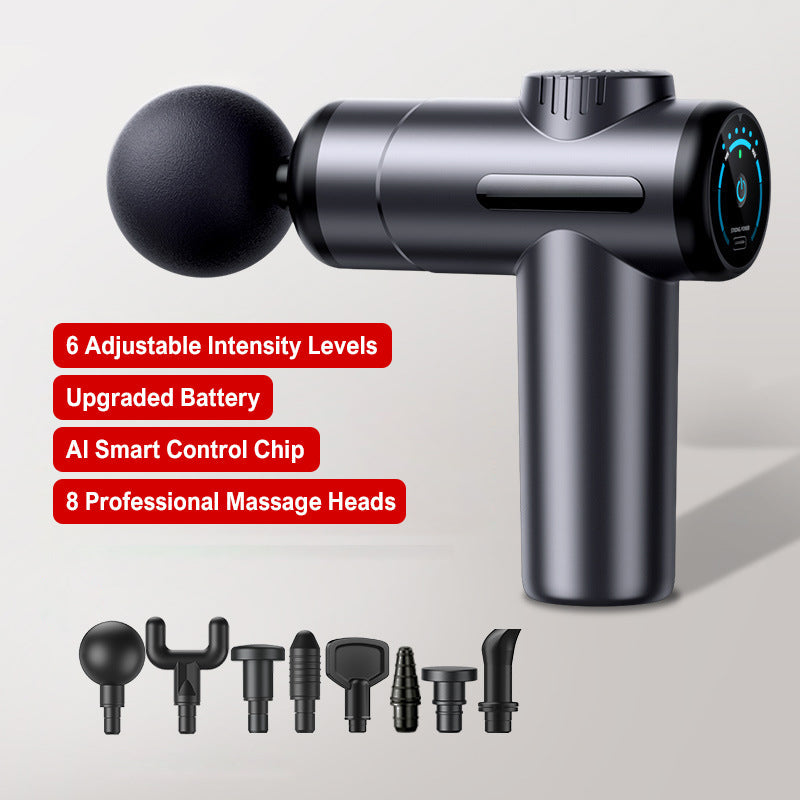 🎉🛍️Hot Promotion 50% OFF💆‍♀️Portable Deep Tissue Massager with 6 Speeds & 4 Heads