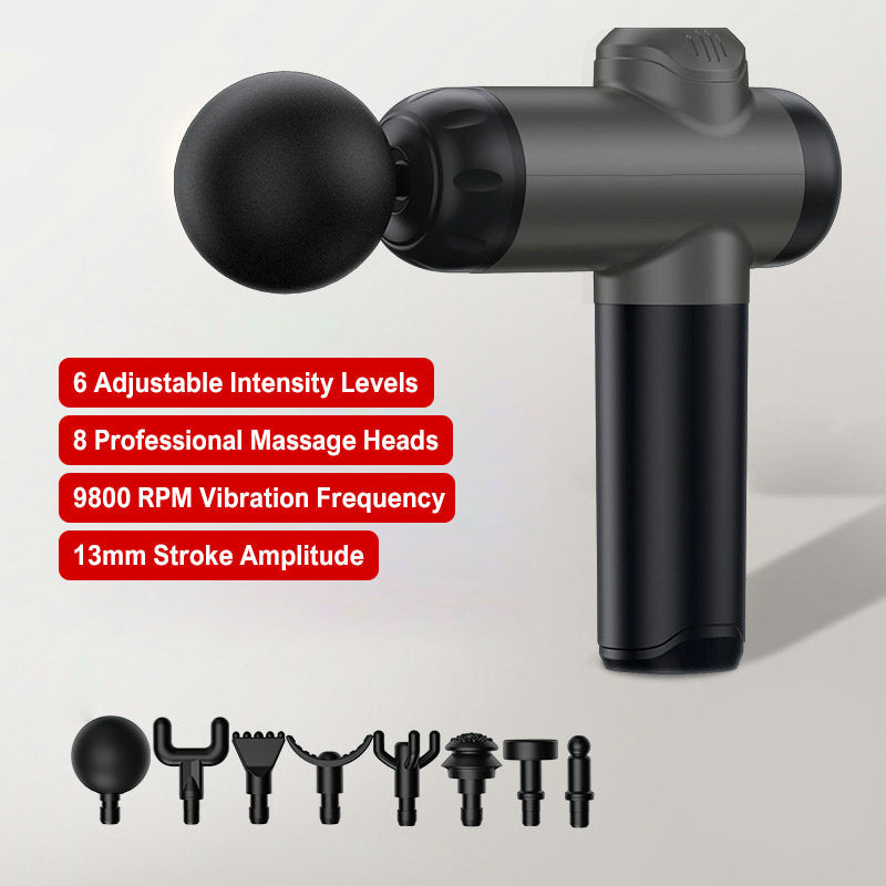 🎉🛍️Hot Promotion 50% OFF💆‍♀️Portable Deep Tissue Massager with 6 Speeds & 4 Heads